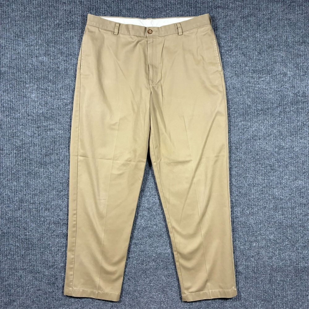 L.L.Bean Classic Fit Mens Chino Pants Size 38x32 Cotton Casual Flat Front